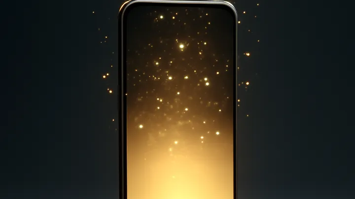 HIOK COM Modern phone with glowing screen